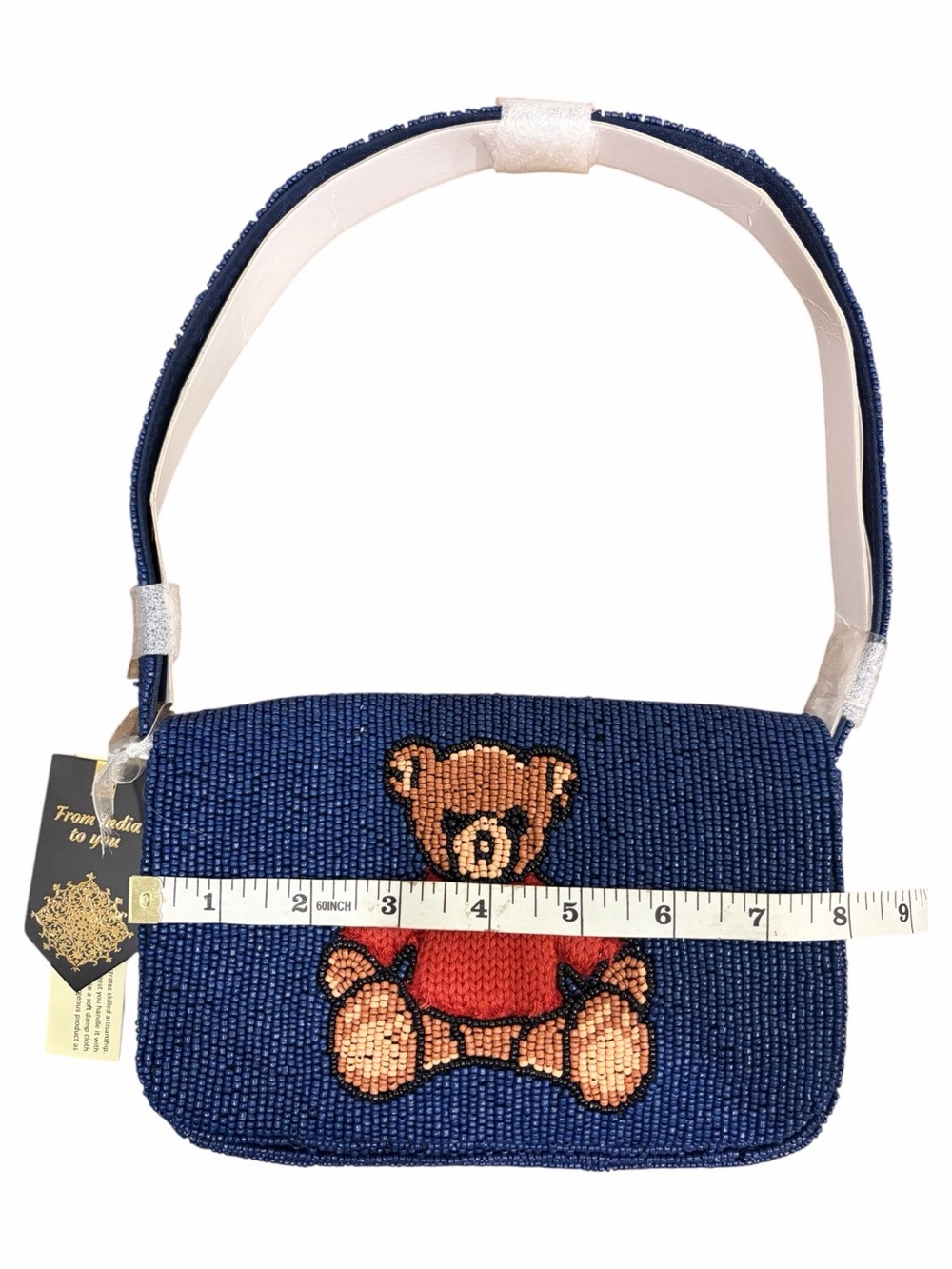 NWT: *Viral* Teddy Bear Beaded Bag 🧸 From India to You 🧸 - Picture 5 of 9